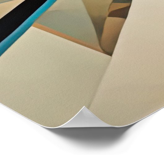 Modern Abstract Design Futurisme 3:2 Poster (Hoek)