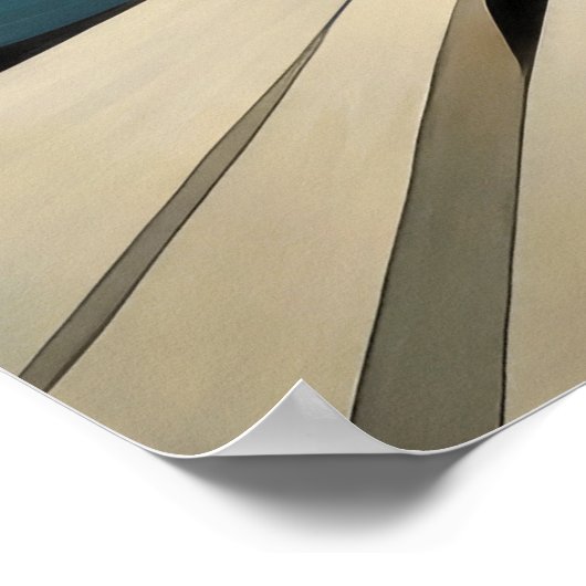 Modern Abstract Design Futurisme 4:3 Poster (Hoek)