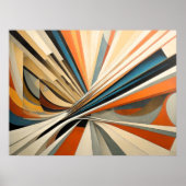 Modern Abstract Design Futurisme 4:3 Poster (Voorkant)