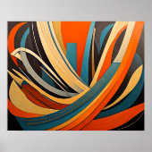 Modern Abstract Design Futurisme 4:5 Poster (Voorkant)