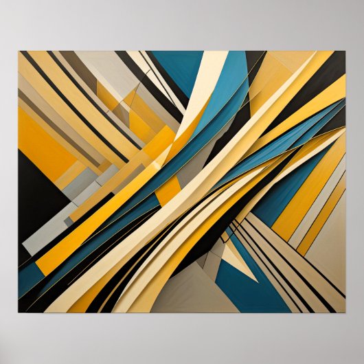 Modern Abstract Design Futurisme 4:5 Poster (Voorkant)