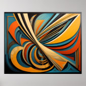 Modern Abstract Design Futurisme 4:5 Poster (Voorkant)