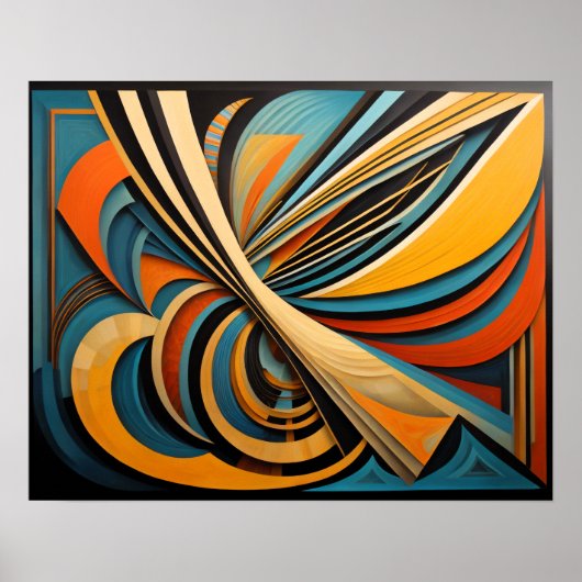 Modern Abstract Design Futurisme 4:5 Poster (Voorkant)