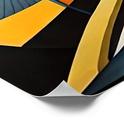 Modern Abstract Design Futurisme 4:5 Poster (Hoek)