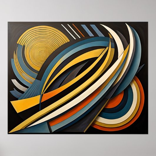 Modern Abstract Design Futurisme 4:5 Poster (Voorkant)