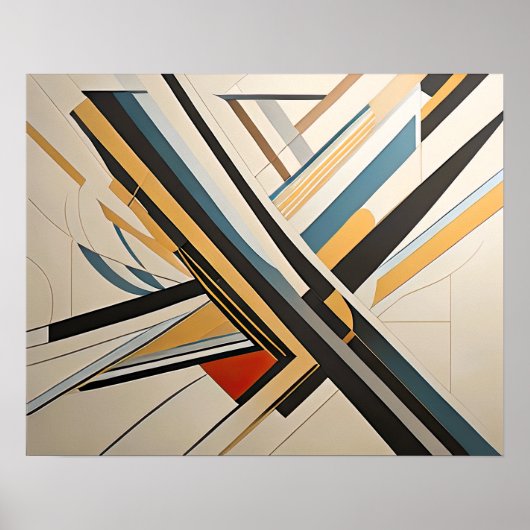 Modern Abstract Design Futurisme 4:5 Poster (Voorkant)