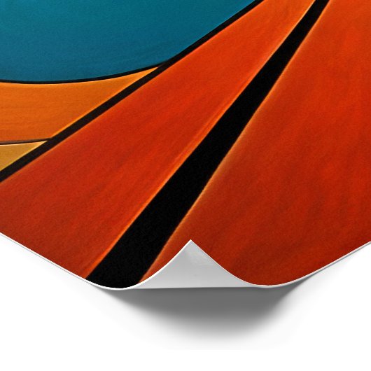 Modern Abstract Design Futurisme 4:5 Poster (Hoek)