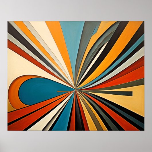 Modern Abstract Design Futurisme 4:5 Poster (Voorkant)