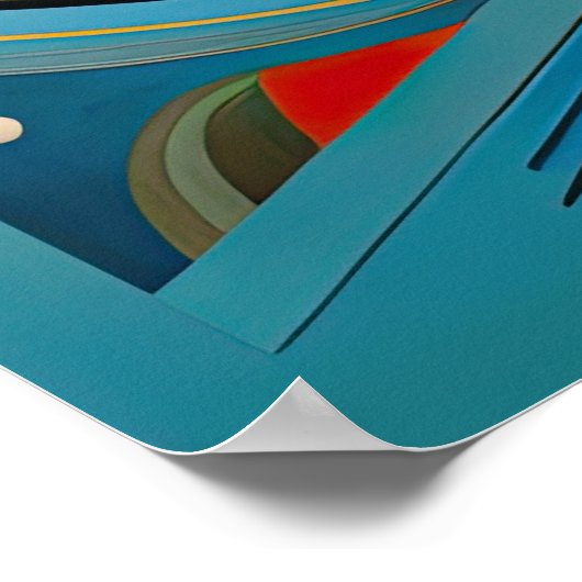 Modern Abstract Design Futurisme 4:5 Poster (Hoek)