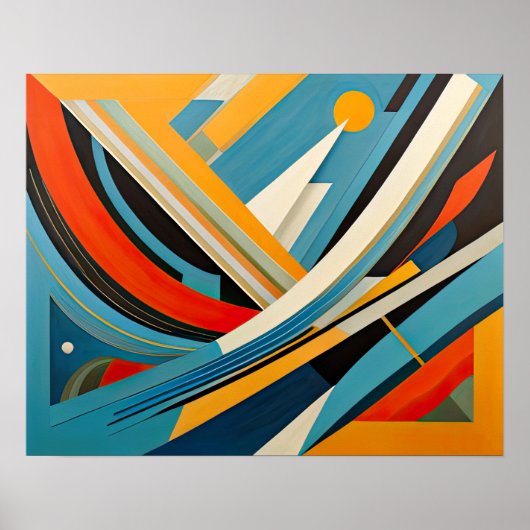 Modern Abstract Design Futurisme 4:5 Poster (Voorkant)