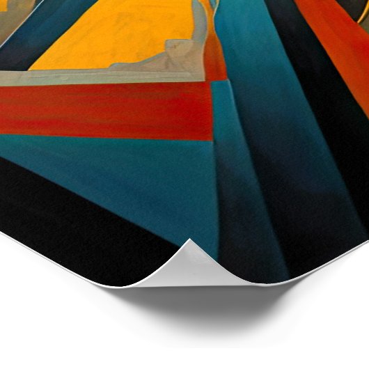 Modern Abstract Design Futurisme 4:5 Poster (Hoek)