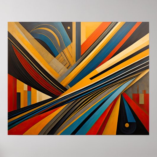 Modern Abstract Design Futurisme 4:5 Poster (Voorkant)