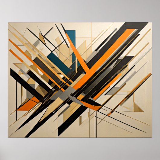 Modern Abstract Design Futurisme 4:5 Poster (Voorkant)