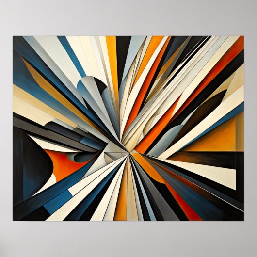 Modern Abstract Design Futurisme 4:5 Poster (Voorkant)