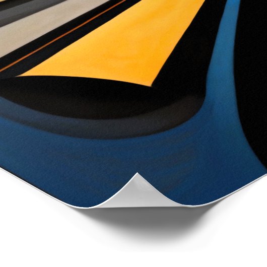 Modern Abstract Design Futurisme 4:5 Poster (Hoek)