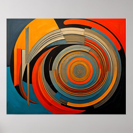 Modern Abstract Design Futurisme 4:5 Poster (Voorkant)