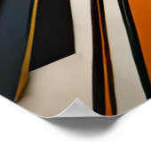 Modern Abstract Design Futurisme 4:5 Poster (Hoek)