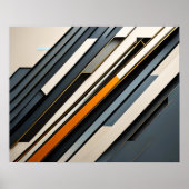 Modern Abstract Design Futurisme 4:5 Poster (Voorkant)