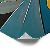 Modern Abstract Design Futurisme 4:5 Poster (Hoek)