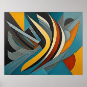 Modern Abstract Design Futurisme 4:5 Poster (Voorkant)