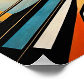 Modern Abstract Design Futurisme 4:5 Poster (Hoek)