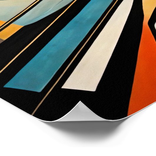 Modern Abstract Design Futurisme 4:5 Poster (Hoek)