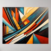 Modern Abstract Design Futurisme 4:5 Poster (Voorkant)