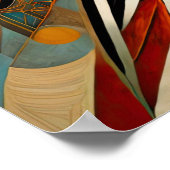 Modern Abstract Design Futurisme 4:5 Poster (Hoek)