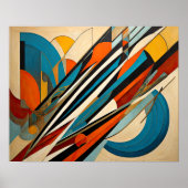 Modern Abstract Design Futurisme 4:5 Poster (Voorkant)