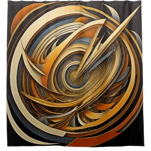 Modern abstract design futurisme douchegordijn (Voorkant)