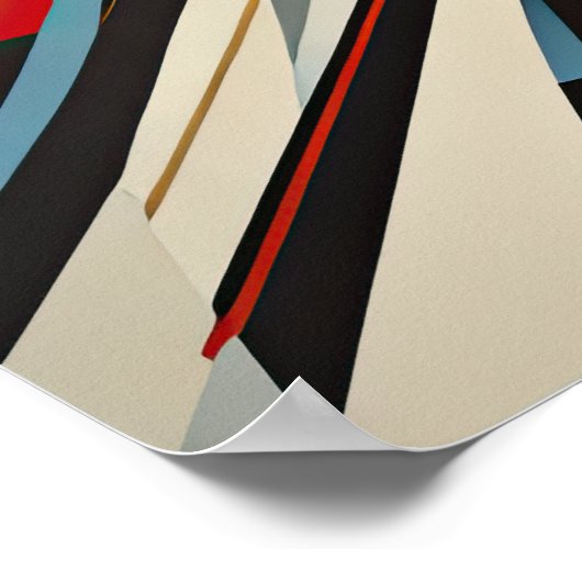 Modern Abstract Design Futurisme II Poster (Hoek)