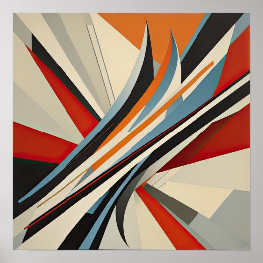 Modern Abstract Design Futurisme II Poster (Voorkant)