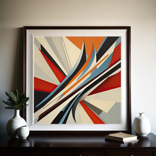 Modern Abstract Design Futurisme II Poster