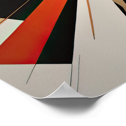 Modern Abstract Design Futurisme III Poster (Hoek)