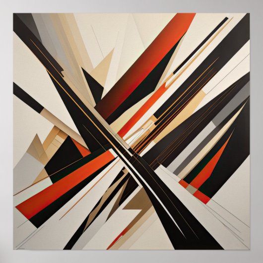 Modern Abstract Design Futurisme III Poster (Voorkant)