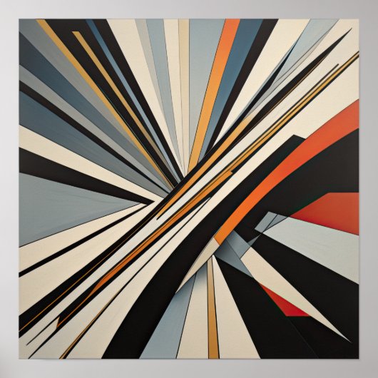 Modern Abstract Design Futurisme IV Poster (Voorkant)