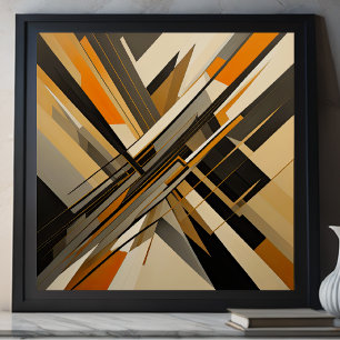 Modern Abstract Design Futurisme V Poster