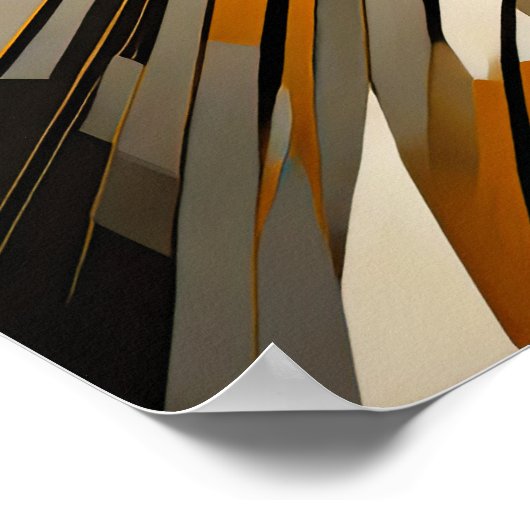 Modern Abstract Design Futurisme V Poster (Hoek)