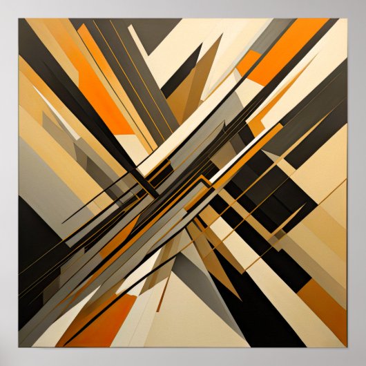 Modern Abstract Design Futurisme V Poster (Voorkant)