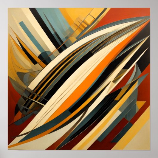 Modern abstract design futurisme VIII Poster (Voorkant)