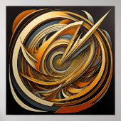 Modern Abstract Design Futurisme X Poster (Voorkant)