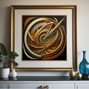 Modern Abstract Design Futurisme X Poster