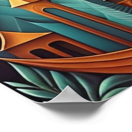 Modern Abstract Design Kubisme Surrealisme 4:5 Poster (Hoek)