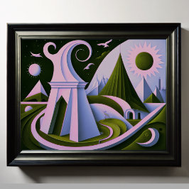 Modern Abstract Design Kubisme Surrealisme 4:5 Poster