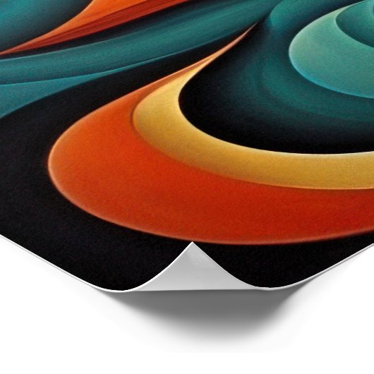 Modern Abstract Design Kubisme Surrealisme 4:5 Poster (Hoek)