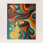 Modern Abstract Design Kubisme Surrealisme Legpuzzel (Verticaal)