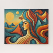 Modern Abstract Design Kubisme Surrealisme Legpuzzel (Horizontaal)