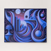 Modern Abstract Design Kubisme Surrealisme Legpuzzel (Horizontaal)