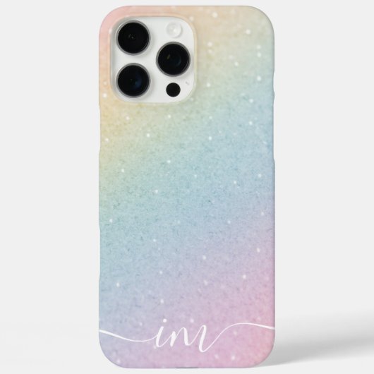 Modern Abstract Design met Gliter Initialen & Naam Case-Mate iPhone Case (Achterkant)