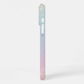 Modern Abstract Design met Gliter Initialen & Naam iPhone Hoesje (Linkerkant)